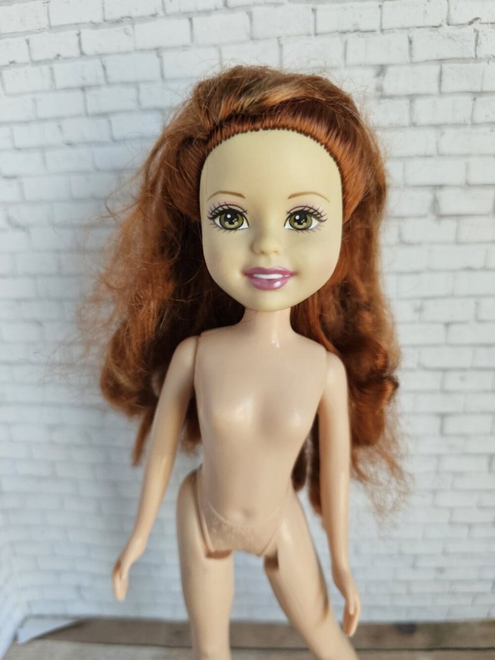 Mattel Girl 9 inch Doll Red Plastic Solid Lila Wee 3 Friends Archival Nude Rare - Picture 2 of 7